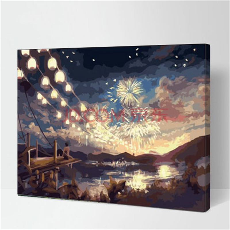智汇 数字油画 客厅风景动漫人物填色数字油画 油画diy手工装饰画【40