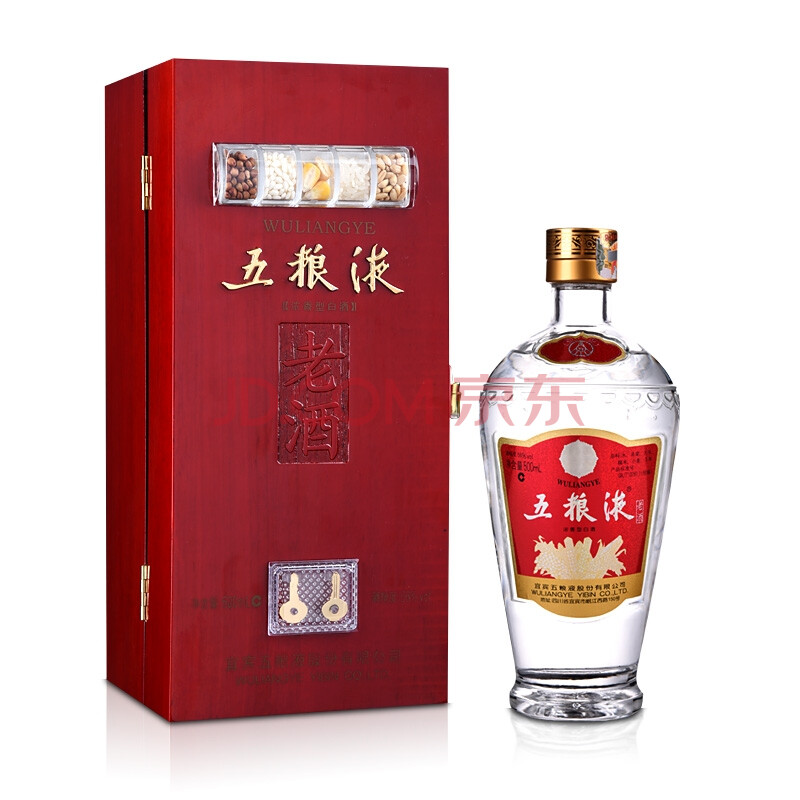 ÎåÁ¸ÒºÀϾÆ56¶ÈľºÐÀñºÐ ŨÏãÐÍ°×¾Æ 500ml µ¥Ö§ 2012ÄêÀϾÆ