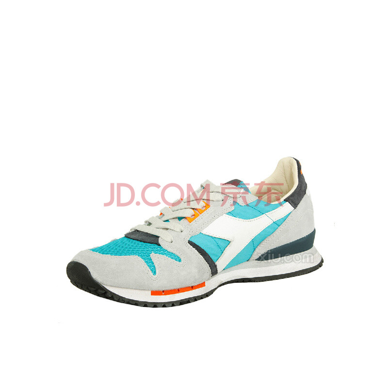 diadora heritage 男士拼色拼接真皮运动鞋 灰色 6.