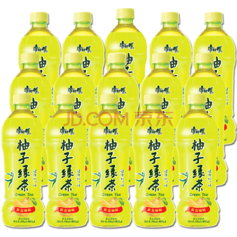 康师傅饮料 柚子绿茶550ml*15瓶(新老包装自然替换)