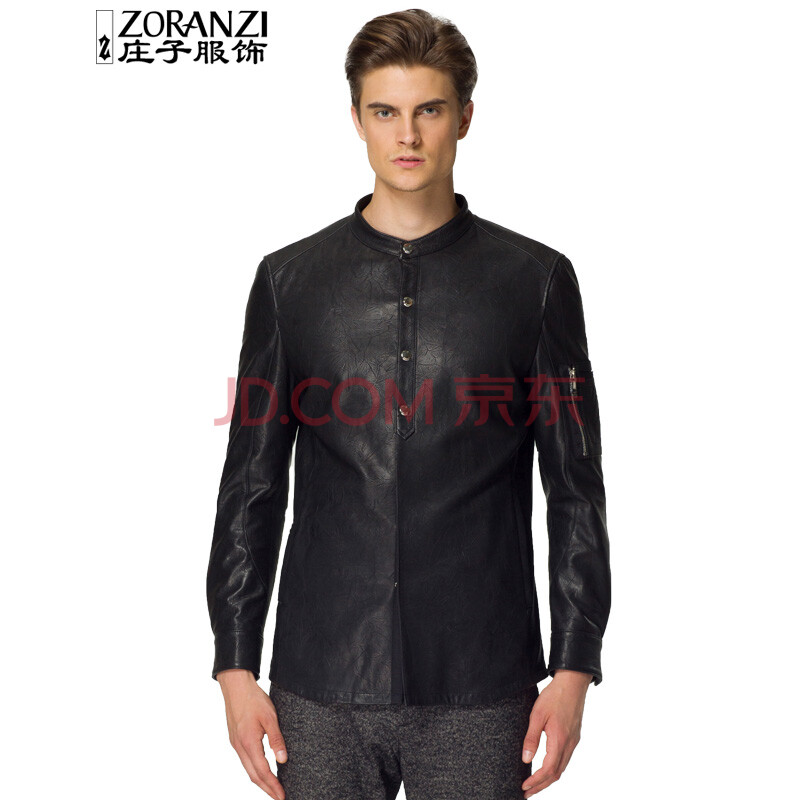 ZORANZI ׯ×ÓÆ¤ÒÂÄÐСţƤƤ¼Û¸ñСÁ¢ÁìÆ¤ÒÂÍâÌ×LMQ12856 ºÚÉ«»¨ÎÆÐ¡Å£Æ¤ 180/100A