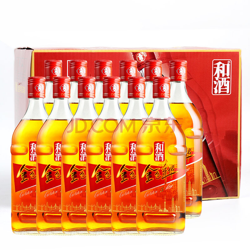 和酒金色年华五年(5年)上海老酒黄酒整箱装500ml*12瓶