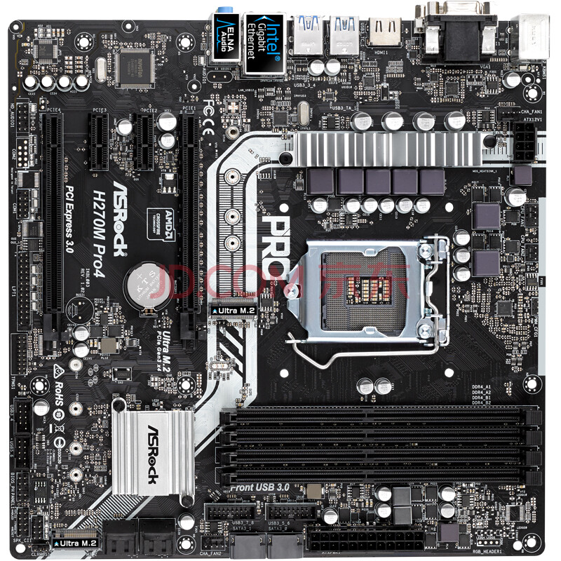 华擎（ASRock）H270M Pro4主板（ Intel H270/LGA 1151 ）--中国中铁网上商城