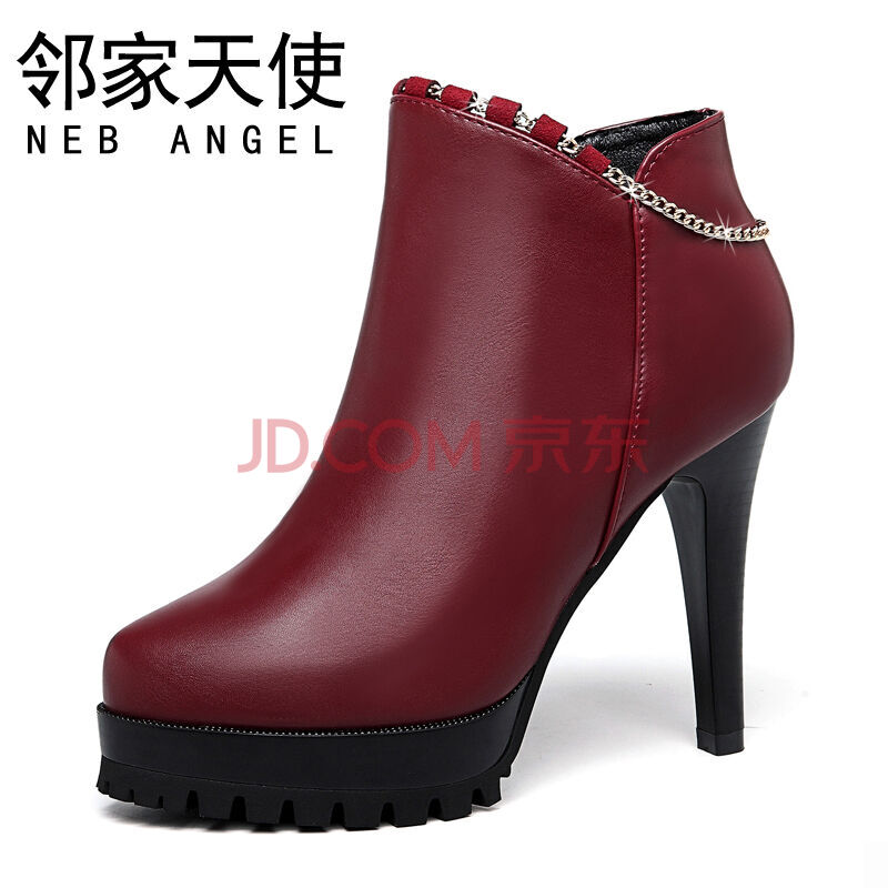 ÁÚ¼ÒÌìʹ 2016Ç^пîϸ¸ú¶ÌÑ¥¼âÍ·¸ß¸ú·Àˮ̨Ůѥ×Ó¶ÌͲõ×Ñ¥LJ171 LJ171¾ÆºìÉ« 38