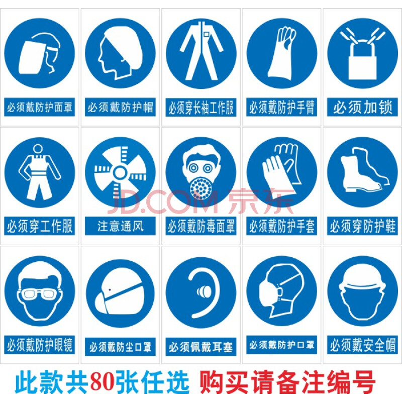 企业工厂车间验厂标识/安全警示警告标志牌/必须类标牌 一张室外5mm厚
