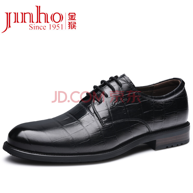 ½ðºï(Jinhou)˽È˶¨ÖÆÉÌÎñÕýװϵ´øÑ¹»¨Å£Æ¤Æ¤Ð¬ ¶¨×ö»éЬÕýװƤЬD22D203 ºÚÉ« 37Âë-47Âë