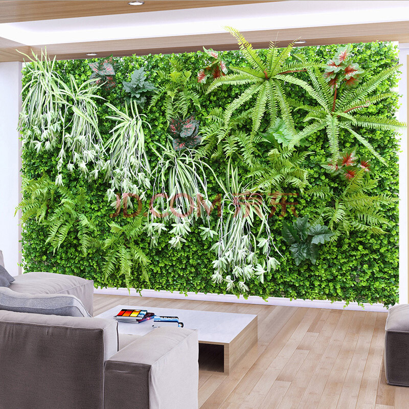 植物墙背景墙形象墙装饰仿真绿植塑料花人造花仿真草坪假草坪草块室内