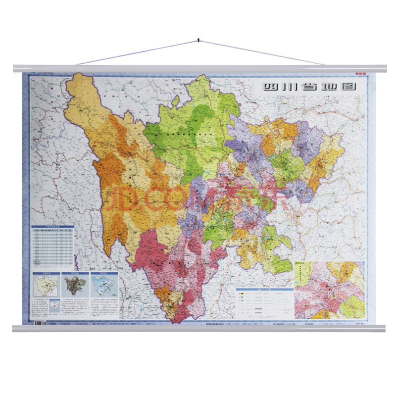 【挂绳版】2021年 四川省地图 约1.1*0.米 防水覆膜 星球地图出版社