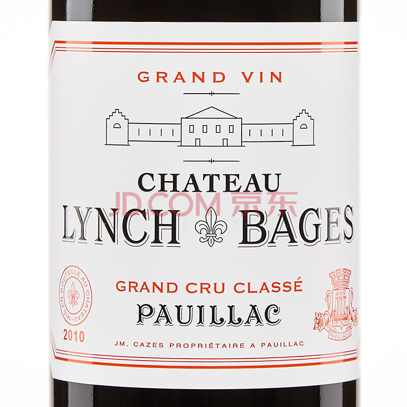 法国原瓶进口红酒 靓茨伯酒庄干红葡萄酒2010 750ml lynch bages