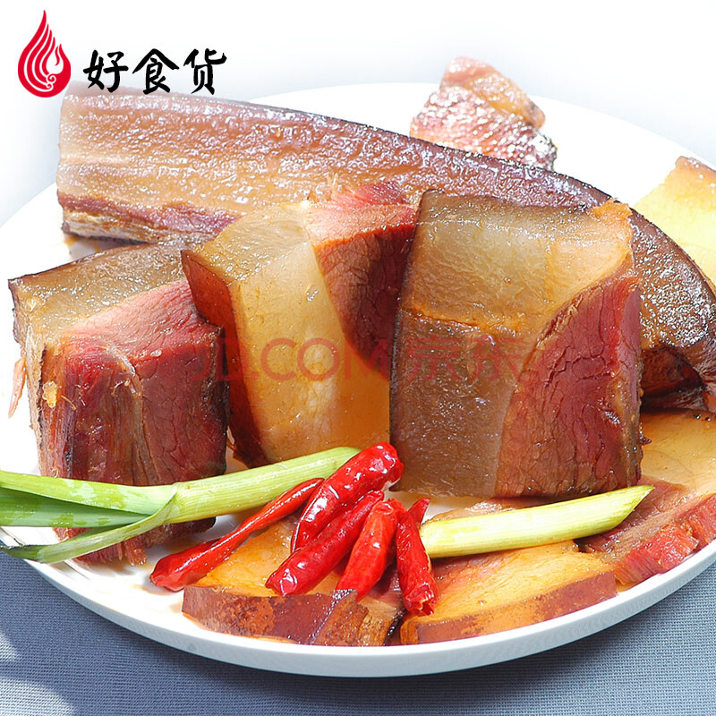 朝慕思腊味 湘西后腿腊肉490克 烟熏腌培根咸肉 柴火老腊肉 湖南特产
