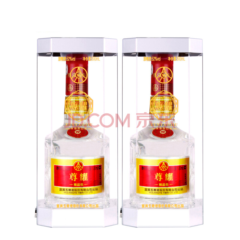 ÎåÁ¸Òº¹É·Ý¹«Ë¾ ×ðÒ« ¾«Æ·¼¶ 52¶È 500ml*2ƿװ ŨÏãÐͰ׾Æ