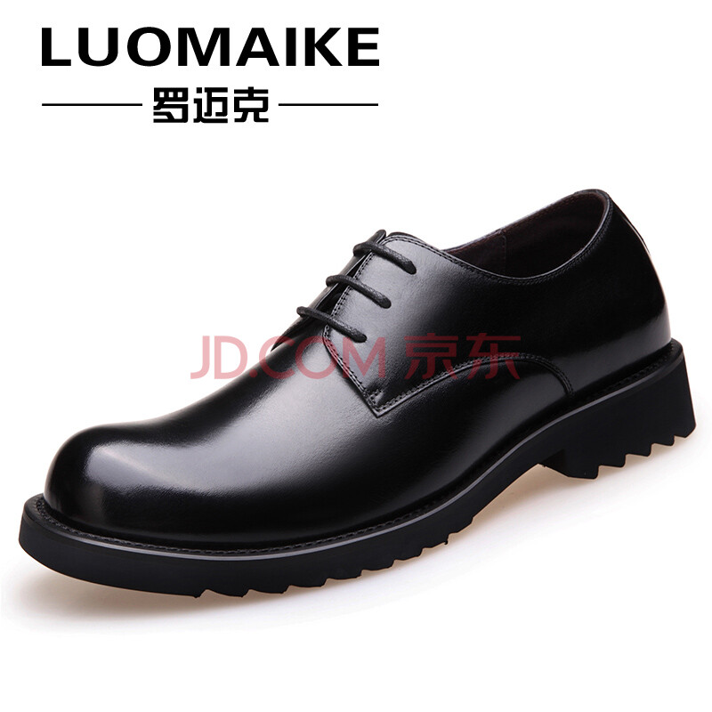 ÂÞÂõ¿Ë£¨LUOMAIKE£©ÄÐЬ»éЬÉÌÎñÕýװƤÄÐÊ¿´óͷƤЬºñµ×Բͷ¿í½Å±³´óÂëЬ×Ó ºÚÉ«-µ¥Ð¬ 37