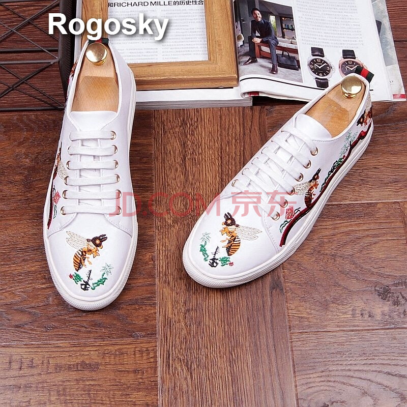 Rogosky Ïã¸Û³±ÅÆ2018´ºÏマöÐÔÀÖ¸£Ð¬³±Á÷ÄÐЬ´ÌÐåСÃÛ·ä¶¹¶¹Ð¬Í¸Æø¸´¹Åµ¥Ð¬Å·ÃÀ°Ù´îÐÝÏаåЬ ¡¾°×É« ³£¹æ°æ¡¿ 40 ÐÝÏÐЬÂë
