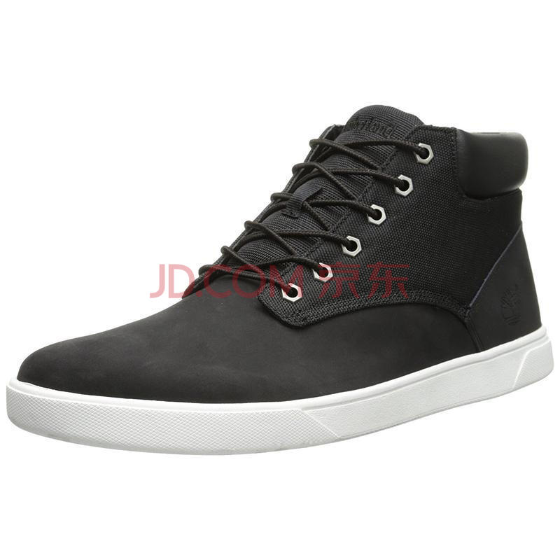 全球購 全球購添柏嵐(Timberland) Groveton 男款休閑時尚皮鞋男靴 Black/Canvas 標準43.5/US9.5