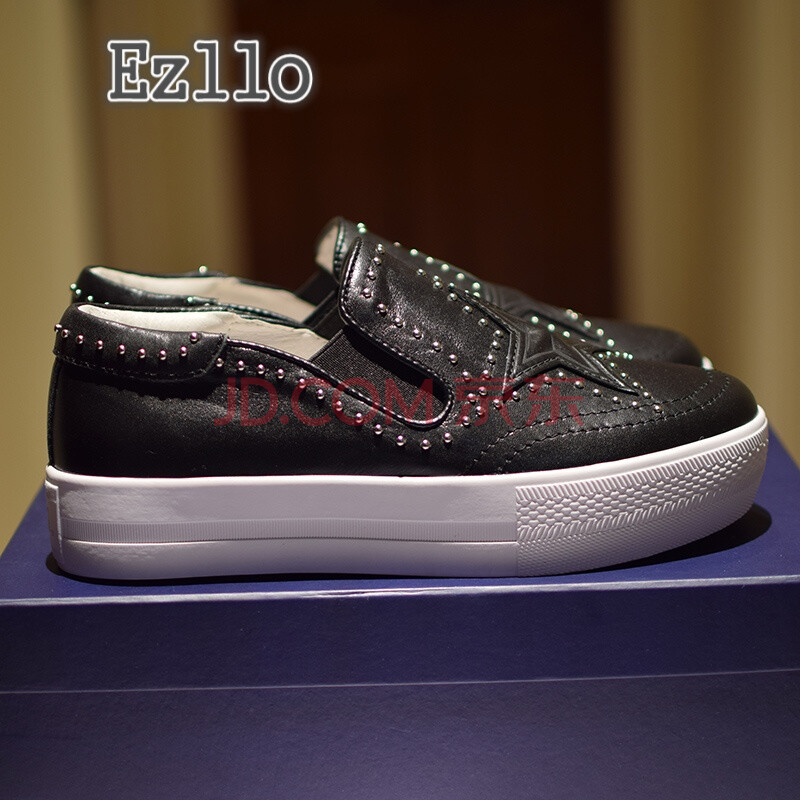 Ezllo Ïã¸Û³±ÅÆÅ·ÃÀÕæÆ¤ºñµ×ËɸâЬ2017´º¼¾ÐÂÆ·Ê±ÉÐÁ¢ÌåÐÇÐÇö¤µÍ°ïÐÝÏÐÀÖ¸£Ð¬ ºÚÉ« 35
