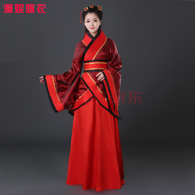 古代古装红色新娘新郎中式结婚喜服婚礼服装图片