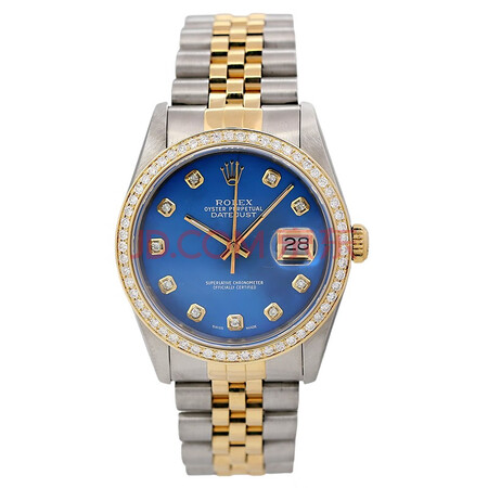 【二手95新】劳力士(rolex)日志系列18k金/精钢后镶钻16233自动机械男
