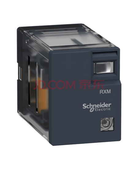 施耐德电气中间继电器RXM 14脚 4开4闭 DC24V 3A带LED指示灯 RXM4LB2BD