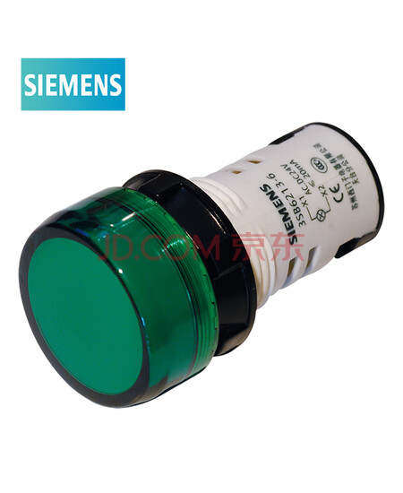 西门子 3SB6 LED型 24VAC/DC 绿色 22mm 塑料 3SB62136AA401AA0 指示灯
