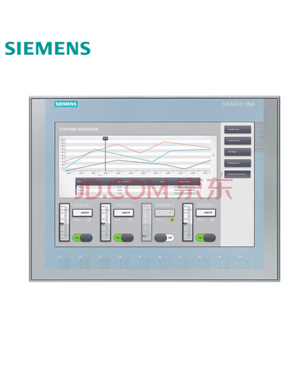 西门子SIMATIC HMI KTP1200 HMI系列精简面板12"按键+触摸屏PN接口6AV2 123-2MB03-0AX0
