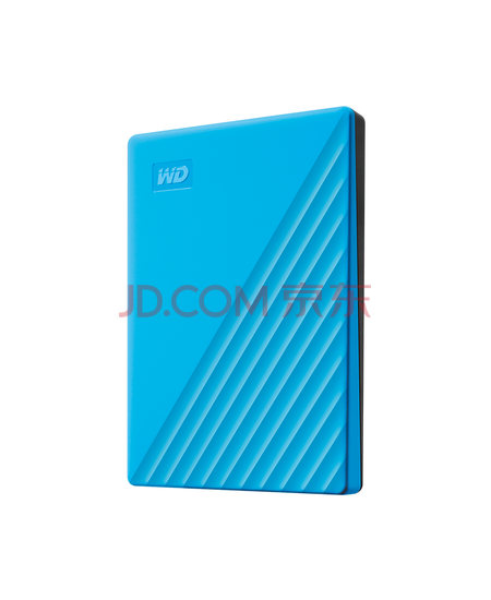 西部数据（WD）5TB 移动硬盘 USB3.0 My Passport随行版2.5英寸 蓝 机械硬盘 笔记本电脑外接 大容量加密存储