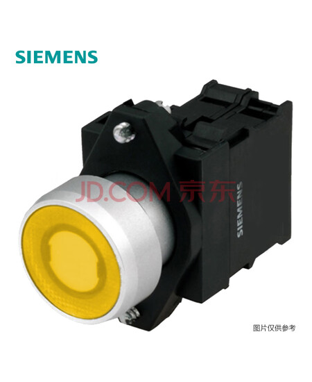 西门子 3SB6 带灯平头按钮 220VAC 塑料 22mm 3SB61360DB301BA0 按钮
