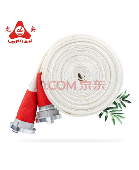 龙安 10-65-25 消防水带65mm 3C认证抗高压耐磨聚氨酯有衬里水带10型含接扣
