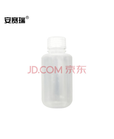 安赛瑞 塑料小口试剂瓶（5个装）实验室小口样品瓶PP透明塑料瓶灭菌瓶 100ml 600714