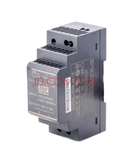 明纬（MEANWELL）HDR-30-12 导轨安装开关电源 明纬电源 2A 12V