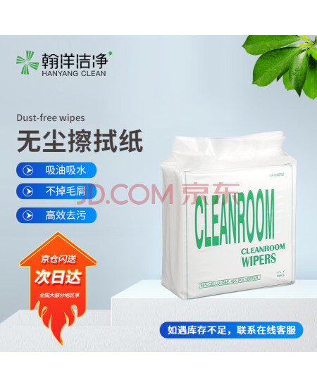 翰洋洁净（HANYANGCLEAN）9*9英寸除尘纸 工业擦拭纸 实验室0606纸 吸水吸油纸 0609无尘纸21*21cm（300张）