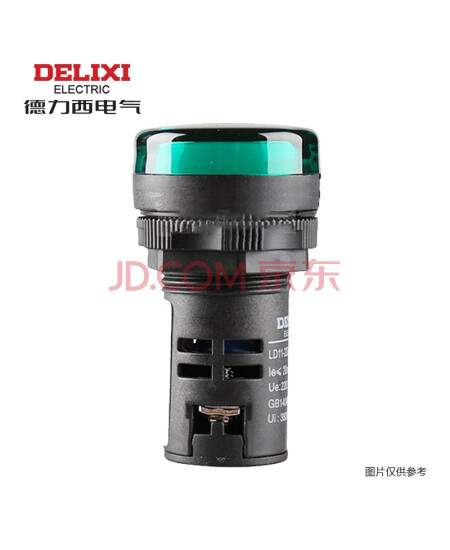 德力西电气 LD11-22D AC.DC 12V 绿 半塑罩短壳 塑料 LED型 22mm LD1122D21J3 指示灯