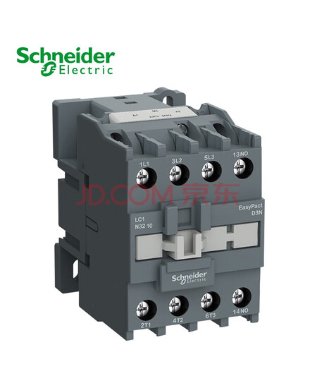 施耐德接触器110VAC线圈电压 EasyPact D3N 3P 32A 50Hz 辅助触点1开/1NO LC1N3210F5N交流接触器
