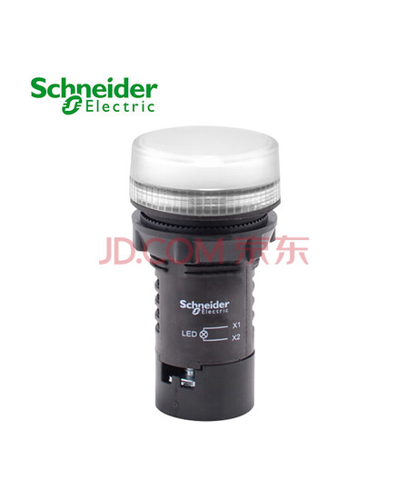 施耐德指示灯 XB2B 白色 安装直径22mm 110VAC 塑料 XB2BVF1LC 指示灯