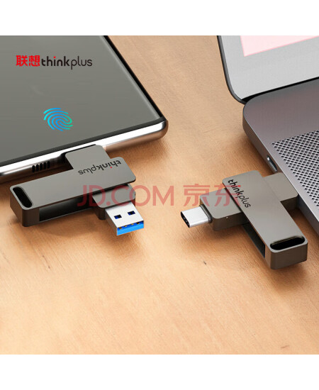 联想（lenovo）thinkplus U盘USB3.2 手机电脑两用 MU110 64GB 灰色 36006327