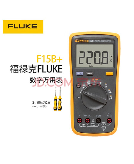 福禄克（FLUKE）F15B+数字万用表万能表 掌上型多用表 电容频率温度仪 自动量程