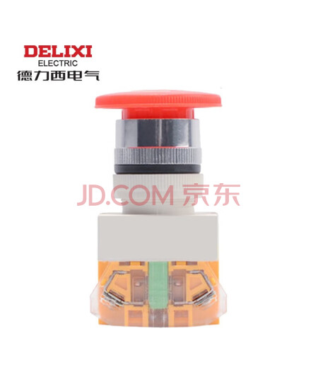 德力西DELIXI按钮开关LAY7系列蘑菇头自锁按钮LAY7-11MZS 红LAY711MZS42,F