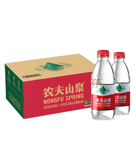 农夫山泉 饮用水 饮用天然水380ml*24瓶 整箱装