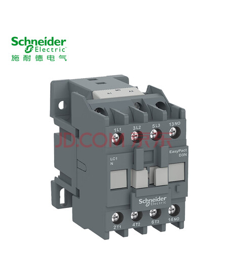 施耐德接触器110VAC线圈电压 EasyPact D3N 3P 32A 50Hz 辅助触点1开/1NO LC1N3210F5N交流接触器