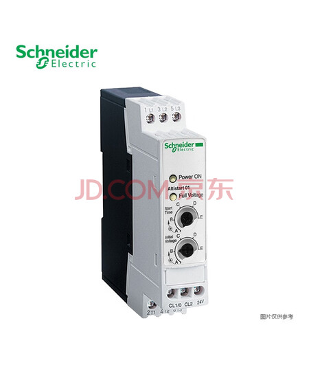 施耐德电气 软启动器 ATS01单相110-230VAC/三相110-480VAC 1.1KW/4KW 9A ATS01N109FT内置旁路接触器