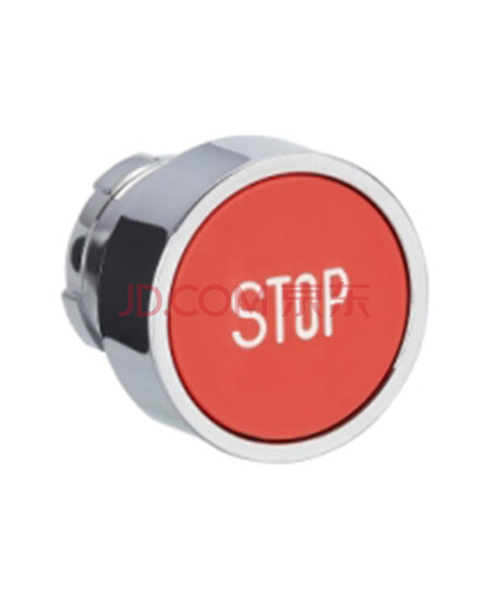 施耐德电气 XB2BA 带功能符号平头按钮头  不带灯  红色  ZB2BA434C