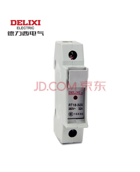德力西 RT18 圆柱形底座 10*38mm 32A 1P 380VAC RT1832ZX 熔断器底座（C）