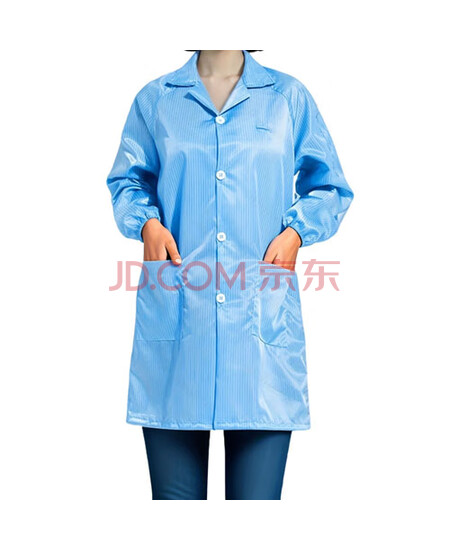 纯五季防静电大褂静电服防护服无尘服电子厂蓝色静电大褂3XL