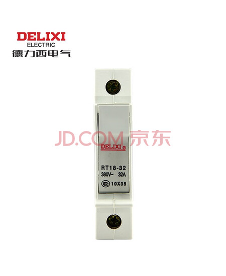 德力西 RT18 圆柱形底座 10*38mm 32A 1P 380VAC RT1832Z 熔断器底座（C）