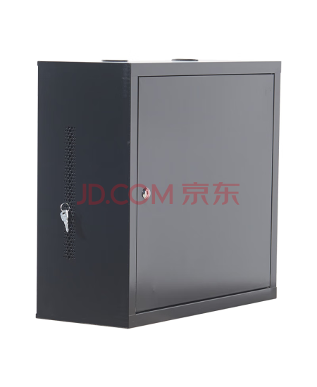 萤石海康2U网络机柜壁挂式小墙柜4U挂墙3U交换机柜监控弱电箱定制2U，350高，黑色，普通型0.7厚