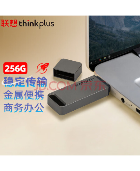 联想 电脑办公 金属优盘 USB3.1 手机U盘 36004232 大容量U盘 256G TU100灰