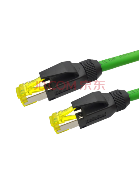 hellolink伺服RJ45高柔拖链屏蔽成品网线超六6类千兆PN八芯工业网线 RJ45-RJ45-2M-D 2米