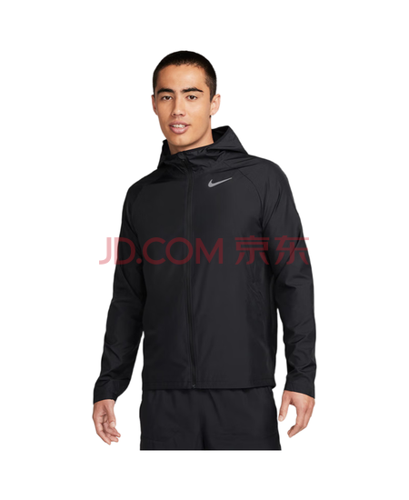 耐克(NIKE)男春秋连帽夹克  防风 户外运动 健身训练BV4871-010黑色XL