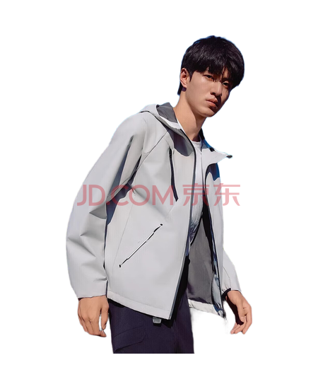 探路者（TOREAD）软壳外套户外运动夹克防风骑行登山服春秋款 明灰 M 