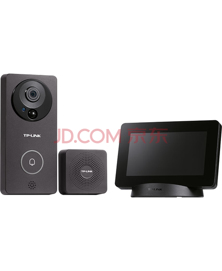 普联（TP-LINK） 可视门铃带显示屏智能电子猫眼摄像头家用 400万高清防盗门口监控无线wifi手机远程对讲视频通话