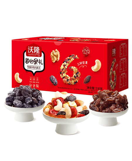 沃隆每日坚果530g/20袋混合坚果果干果礼零食大礼包节日送礼团购礼盒